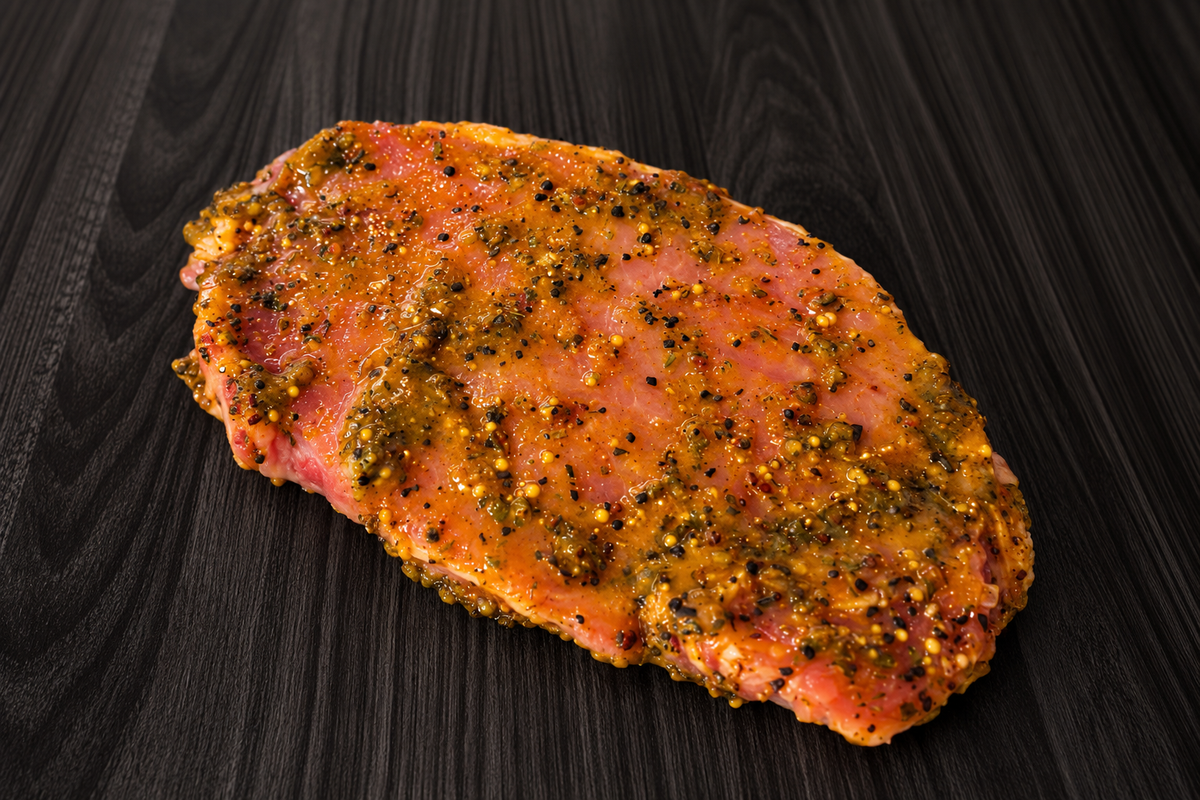 Senf-Bier Karreesteaks
